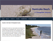 Tablet Screenshot of nanticokebeach.com